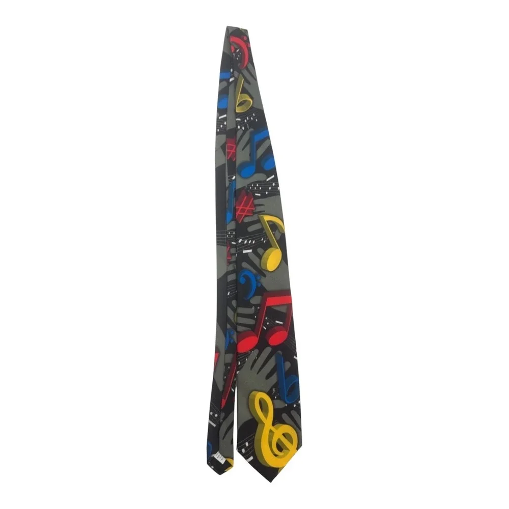 Ralph Marlin Musical Notes II 1998 Novelty Men's Multicolor Neck Tie